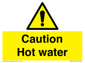 Caution Hot water